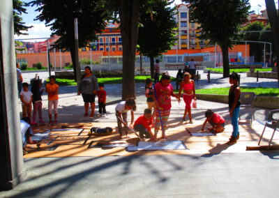 Taller Infantil de Pintura en el Suelo Plaza Corazón de María (Bilbao)